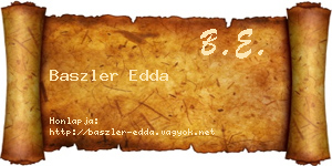 Baszler Edda névjegykártya